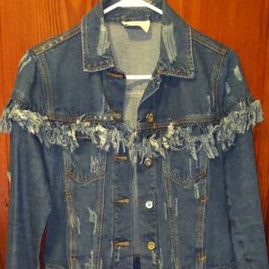 Vestique distressed denim jacket
